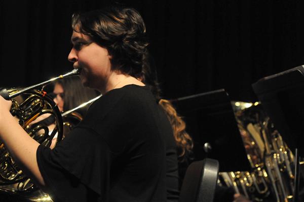 Students performing at the 2023-2024 All County Band Concert